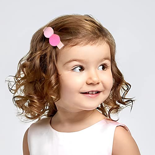 קליפ שיער לתינוקות בנות, איניה 24 יחידות סיכות שיער פעוטות מרופדות במלואן בזוגות 2 אינץ ' קליפים תנין אביזרי שיער סוכריות כדור לתינוק