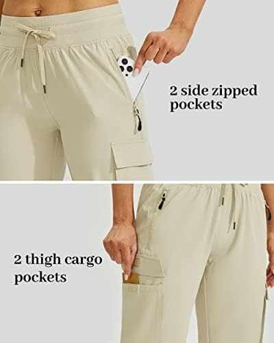 ויליט מטען לנשים קפריס טיולים מטיילים מכנסיים עם כיסים מהירים קלים קלים יבש חיצוני