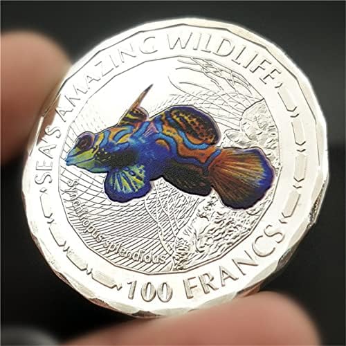 מטבע בעלי חיים קונגו מזל טרופי מזל דגים מתנה מטבע זיכרון מטבע זיכרון מדליית זיכרון מלאכת מטבעות מטבעות אספנות