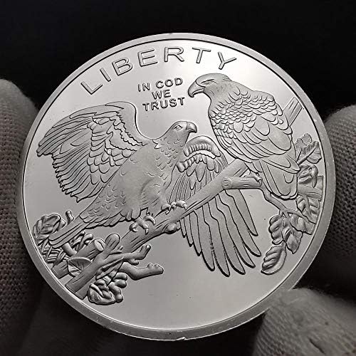US Eagle Liberty מטבע מצופה כסף באלוהים אנו סומכים על מטבעות זיכרון מתנות מזכרות לחג המולד