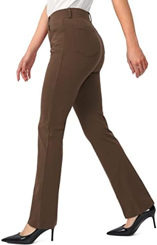 מכנסי שמלת יוגה לנשים 28 /30/32 /34 מכנסי עבודה נמתחים מכנסיים מזדמנים עסקים לנשים מכנסיים ברגליים ישרות