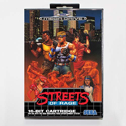 רחובות Romgame של זעם 16 סיביות SEGA MD כרטיס משחק עם תיבת קמעונאות עבור Sega Mega Drive לספר בראשית