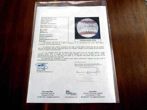 משחק אוטומטי חתום של בילי מרטין ינקי A של טקסס משמש בבייסבול בייסבול Vintage Oal JSA - משחק MLB השתמש בייסבול
