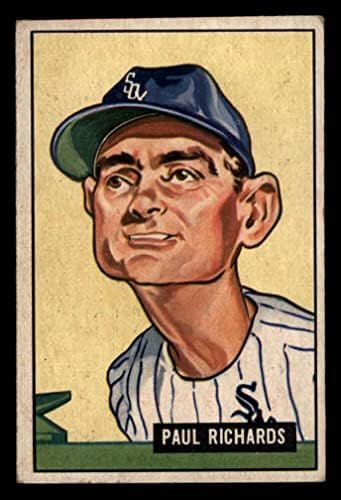 1951 Bowman 195 פול ריצ'רדס שיקגו ווייט סוקס vg White Sox