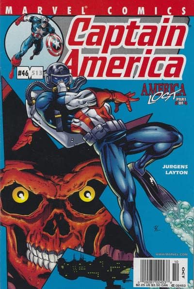 קפטן אמריקה 46 וי-אף / ננומטר ; מארוול קומיקס / 513 דן יורגנס גולגולת אדומה