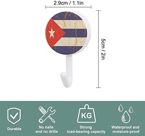 דגל קובה על נייר מקומט 10 יח 'וו פלסטיק ווים קיר חמוד וו מפתח וו לעיצוב דלת מטבח ביתי