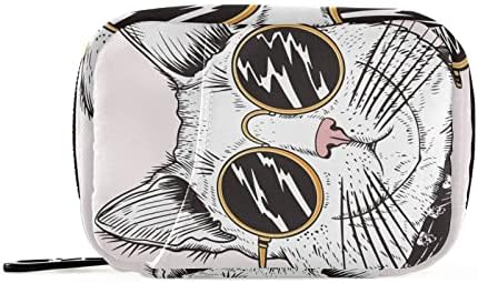 קיגאי מגניב צעיף חתול נסיעות גלולת מקרה, גלולת בקבוק ארגונית עם 8 גלולת תיבת בתוך, תרופות תיק, ספק עבור גלולות, שמן דגים, ויטמינים