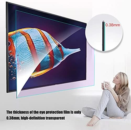 אנטי בוהק מט טלוויזיה מסך מגן עבור 32-65 אינץ טלוויזיה, אנטי כחול אור תצוגת מגן סרט להקל על מחשב לאמץ את העיניים,75 ב 1645 על 930