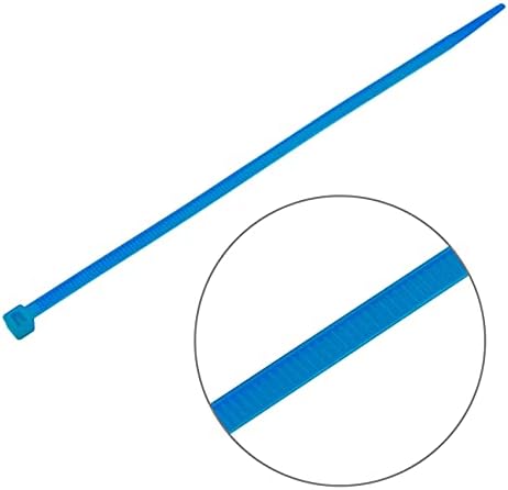 Baomain פלסטיק ניילון רוכסן קשרים נעילה עצמית בגודל 12 אינץ 'כחול 4.5 ממ 5x300 חבילה של 100