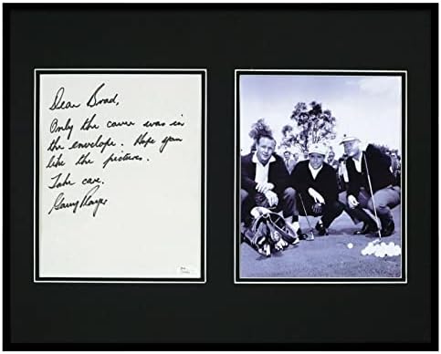 גארי נגן חתום מכתב 16x20 מכתב ותצוגת תמונות בכתב יד JSA - תמונות גולף עם חתימה