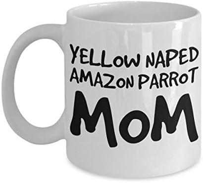 צהוב מנמנם של אמזון תוכי ספל אמא - כוס קפה של תה קרמיקה 11 oz - מושלם לנסיעות ומתנות
