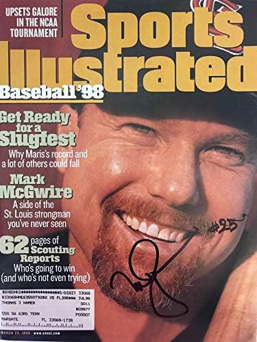 מארק מקגווייר חתום על ספורט אילוסטרייטד - 23 במרץ 1998 - מגזיני MLB עם חתימה