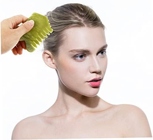 מרפא 1 pc xiuyan JADE עיסוי מסרק כלים לטיפוח עור גילוח פנים כלים מגרדים עיסוי כלי טיפוח עור לפנים גואשה עיסוי גוף ירקן מסרק מאסיקים גואשה