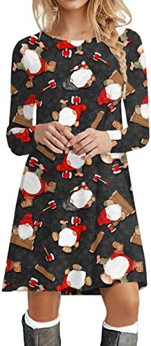 שמלות חג מולד לנשים אלגנטיות צוואר עגול שמלת חג שמח גוף גוף פיצול תחבושת שמלת מסיבת לילה קוקטייל