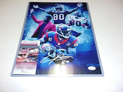 אנדרה ג'ונסון יוסטון טקסנס מטאליק, מיאמי הוריקנים JSA/COA חתמה על 11x14 תמונה - תמונות NFL עם חתימה