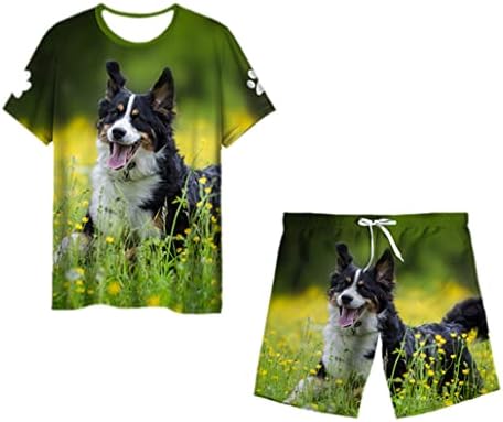 Keusyoi קיץ תלת מימד כלב חיה כלב הדפס מלא חולצה קצרה
