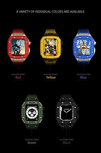 Bholsa מתאים להקת שעון גומי עבור Apple Watch 4 5 6 7 8 עם רצועת סיליקון בתוספת רצועת שעון סיליקון כיסוי