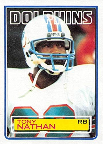 1983 Topps 317 טוני נתן דולפינים NFL כרטיס כדורגל NM-MT