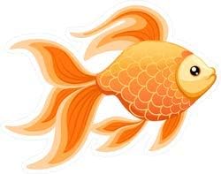 אקווריום דג זהב - חבילה של 4 - מדבקה מדבקה אטומה למים מדבקות מחשב נייד קיר מדבקת פגוש חלון מחשב נייד