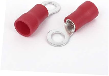 אקס-דריי 120 יחידות מגף אדום קרוואנים 5.5-5 12-10 מסופי טבעת מבודדים מראש בסגנון מלחץ (120 יחידות מגף אדום קרוואנים 5.5-5 טרמינלי עד אנלו