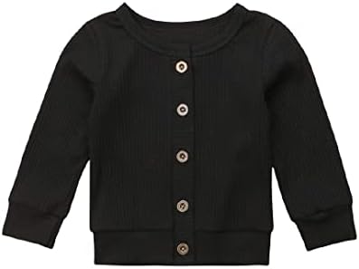 Seyurigaoka יילוד תינוקת ילד סוודר קרדיגן, סוודר כותנה כפתור לתינוקות, בגדי תינוקות יוניסקס