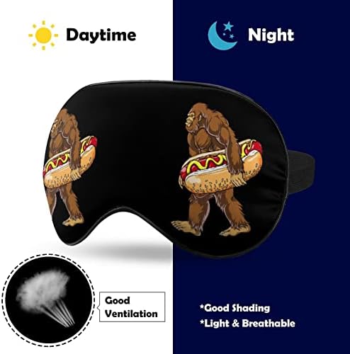 Bigfoot נושאת מכסה שינה של Hotcog Mask משקל קל משקל מכסה עיניים מסכת עיניים עם רצועה מתכווננת לגברים נשים