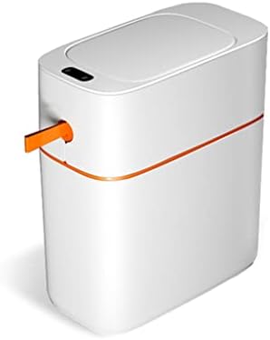 חיישן Liuzh חכם חדר אמבטיה פח פח פח אסלה דלי כביסה עם מכסה עם מכסה פסולת מטבח חדר שינה אוטומטי (צבע: לבן, גודל