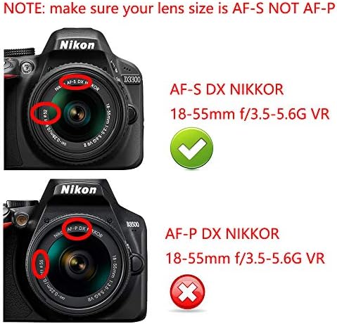 מכסה עדשות D5200 עבור Nikon D5500 D5200 D3200 W/Nikkor AF-S 18-55 ממ עדשה, עבור Canon EF-M 18-55 ממ 55-200 ממ עדשה