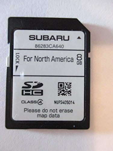 640 2015 סובארו אימפרזה ניווט כרטיס, מפת עדכון הגרסה האחרונה עבור צפון אמריקה, ארהב / קנדה חלק מספר 86283640