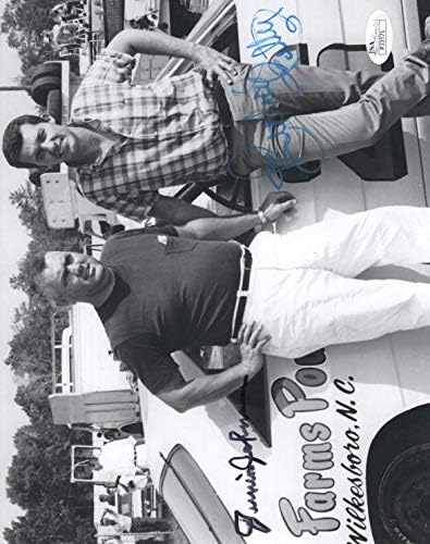 ריצ'רד פטי+ג'וניור ג'ונסון חתימה 8x10 צילום+אגדות JSA NASCAR