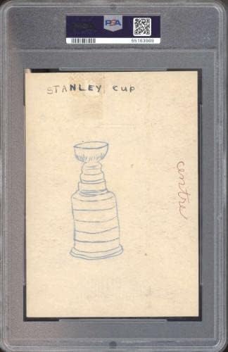5a ז'אן Beliveau LK A - 1963 תמונות דגני בוקר של צ'קס כרטיסי הוקי מדורגים PSA Auto - תמונות NHL עם חתימה