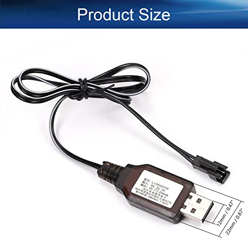 Heyiarbeit EL-2P כבל טעינה USB הפוך עבור RC CAR 6V 250MA NI-MH NI-CD סוללה