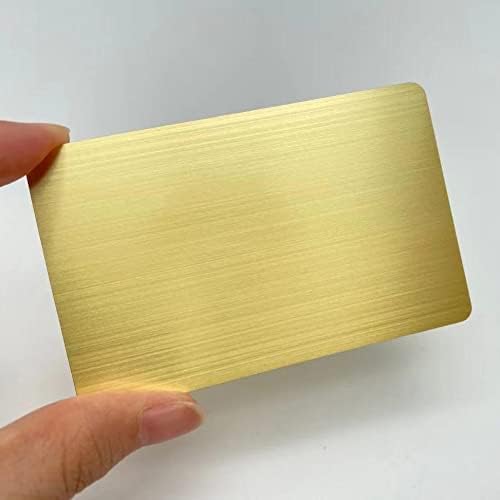מוברש מצופה זהב נירוסטה מתכת כרטיסים ריקים 100 יחידות 85 על 54 ממ 0.5 ממ עבה