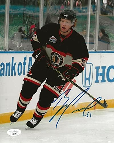 בריאן קמפבל חתם על שיקגו בלקוהוקס 8x10 צילום הוקס 2 JSA - תמונות NHL עם חתימה