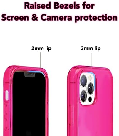 NYCPrimetech iPhone 13 Pro Case/Slim & Strected Neon Cover Cover עם קצה הפגוש לאייפון 13 Pro/הגנה גמישה ומוגננת חמודה // 6.1