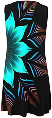 שמלות קיץ לנשים עניבות צבע חלול חוצה או צוואר ללא שרוולים חוף חוף שמלות סקסיות שמלת טנק הוואי סקסית