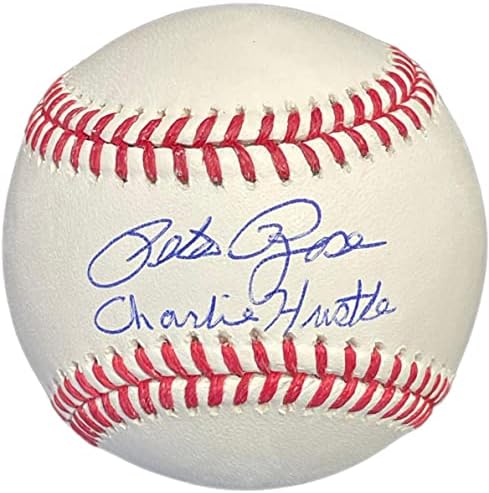 פיט רוז צ'רלי הוסטל חתימה בבייסבול רשמי של ליגת המייג'ור הרשמית - כדורי חתימה