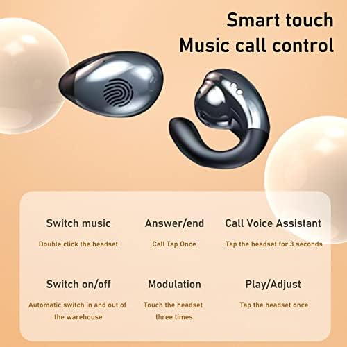 אוזניות אלחוטיות, אוזניות Bluetooth, Bluetooth 5.3 אוזניות משחק אוזניות אימון, אוזניות פתוחות בקרת אצבעות, אוזניות אוזניות צליליות ואוזניות