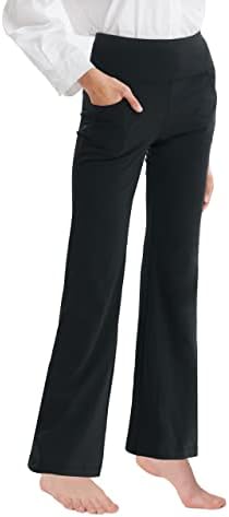 מכנסי יוגה מגוונים של נשים עם נשים עם כיסים אימון מותן גבוה מכנסיים של מכנסי שמלת יוגה מכנסיים 4 כיוונים מכנסיים