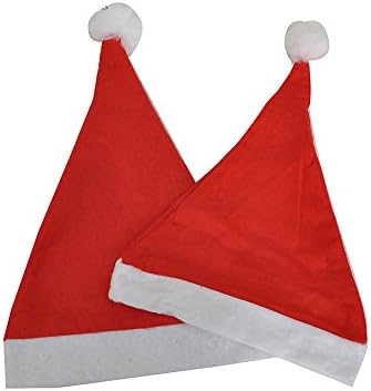 מצחיק חמוד חג המולד כובע 10 יחידות מסיבת חג המולד סנטה כובע אדום ועבור סנטה תלבושות כובע