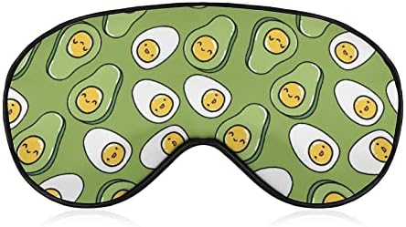 דפוס אבוקדו ביצה מסכת שינה עמידה מכסה עיוות עיניים עיוות עיניים עם רצועה מתכווננת לגברים נשים
