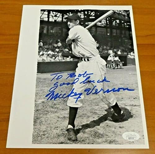 מיקי ורנון חתום בייסבול בייסבול 8x10 עם JSA COA - תמונות MLB עם חתימה