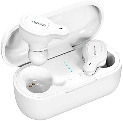 ניצני אוזניים אלחוטיות של Miuono, אוזניות Bluetooth T1 עם מיקרופון, סטריאו טעינה מסוג C שיפור באס עמוק TWS TWS לספורט