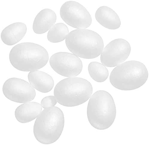 Sewacc 150 יח 'ביצי קצף פסחא מתנה קישוט לבן קישוט לבן סימולציה ביצה ביצי קלקר לבנות ביצי מלאכה פסטיבל סצנה תפאורה ציור פסחא צעצועים חיקוי