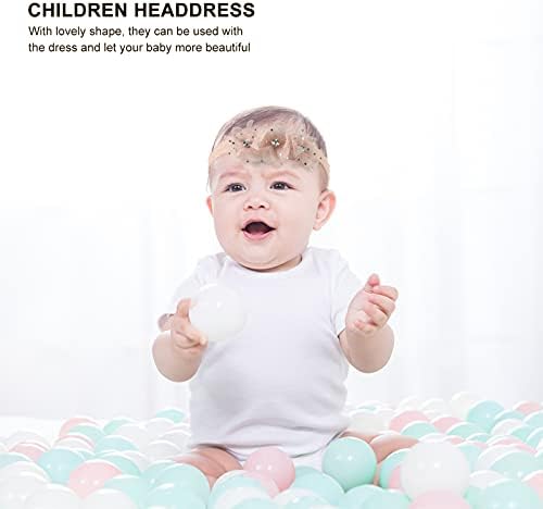 3 יחידות תינוקת פרח סרט יילוד קשת פרחוני כתר תחרה ראש כורכת כיסוי ראש כיסוי ראש שיער אביזרי עבור תינוק פעוטות תינוקות