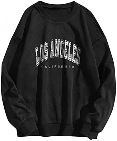 אניווד לוס אנג'לס קליפורניה בקליפורניה גדולה עם שרוול ארוך שרוול ארוך סווטשירטים סוודר צווארון סוודרים חולצות חברים 92