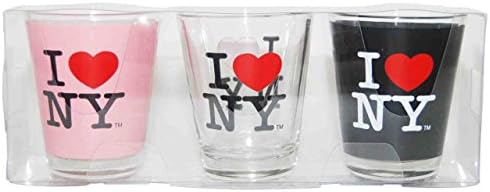 אני אוהב את ניו יורק שוט זכוכית, 3 חתיכה