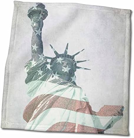 תצלום תקשורת מעורבת בתצלום של חירות תצלום עטוף בדגל ארהב - מגבות