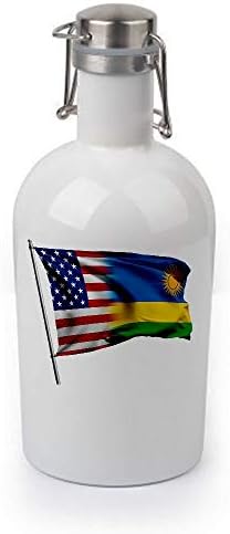 ExpressItbest 64oz Growler - דגל רואנדה - אפשרויות רבות
