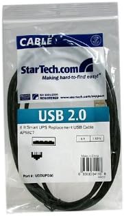 Startech.com 6 רגל חכמים חכמים החלפת כבל USB AP9827 - כבל USB - USB ל- RJ -45 - 6 רגל - שחור - USBUPS06